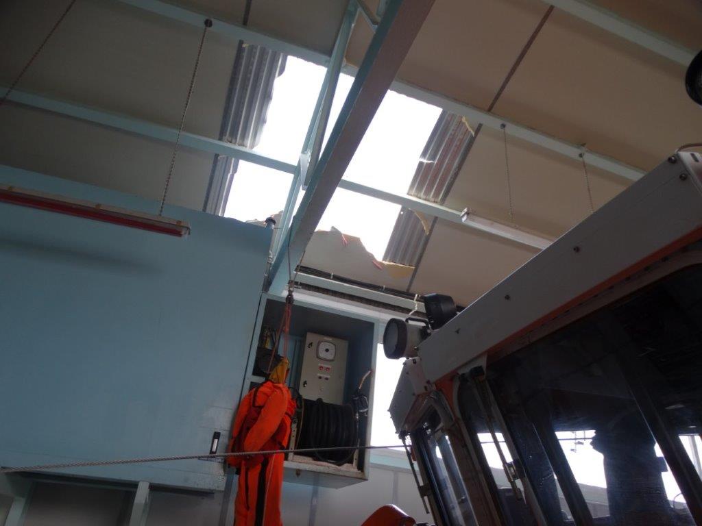 Storm Kate damages Selsey Lifeboat Station Boathouse